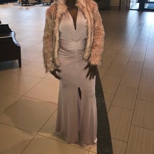 Blush pink evening dress